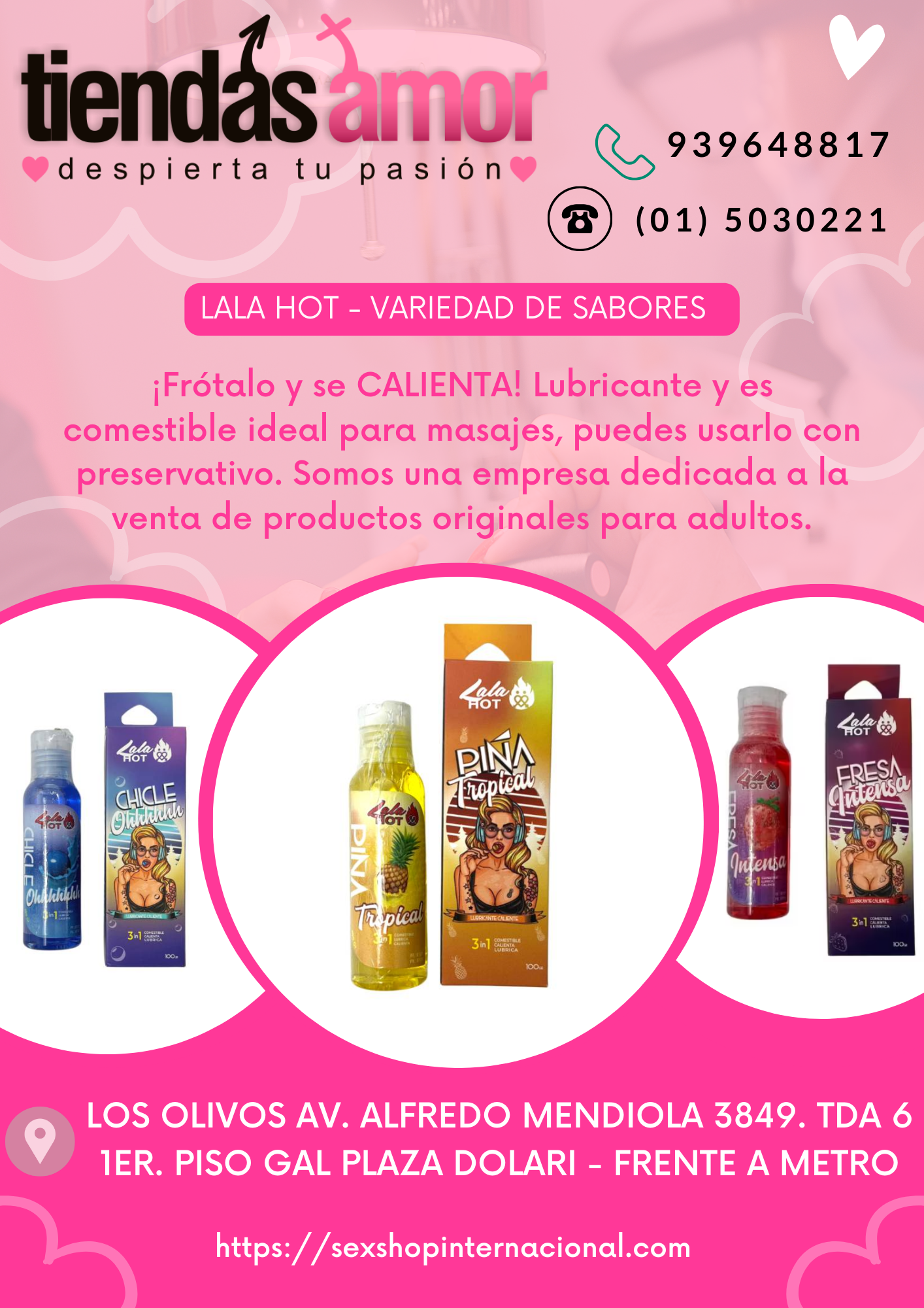 LALAHOT - LUBRICANTE 3 EN 1 SEXSHOP PUENTE PIEDRA